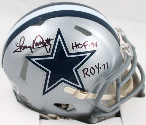 Tony Dorsett Signed Dallas Cowboys Speed Mini Helmet w/ROY HOF-Beckett W Holo