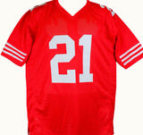 Frank Gore Autographed Red Pro Style Jersey-Beckett W Hologram *Black