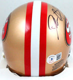 Deion Sanders Autographed San Francisco 49ers 64-95 Mini Helmet- Beckett W *Blk
