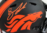 Drew Lock Autographed Denver Broncos Eclipse Mini Helmet-Beckett W Holo *Orange