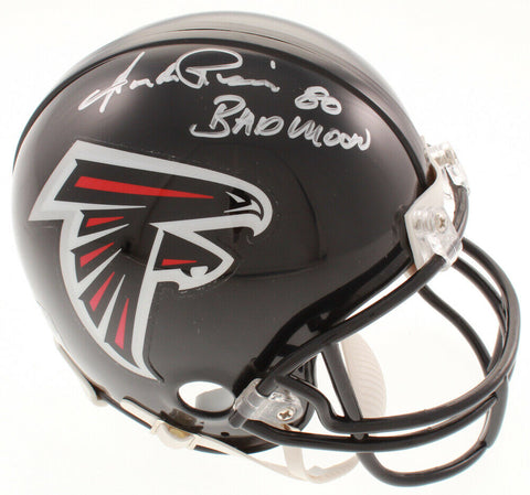 Andre Rison Signed Atlanta Falcons Mini Helmet Inscribed "Bad Moon" (Schwartz)