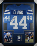DALLAS CLARK (Colts blue TOWER) Signed Autographed Framed Jersey JSA