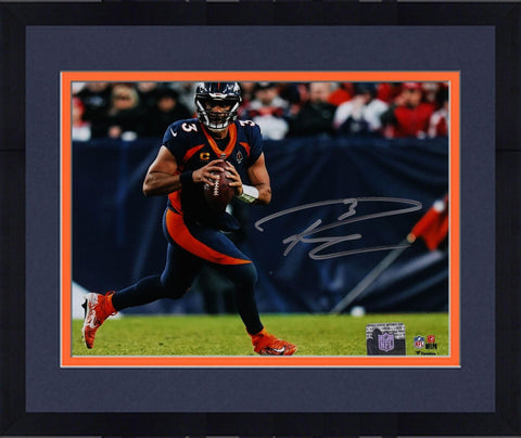 Framed Russell Wilson Denver Broncos Autographed 8" x 10" Running Photograph