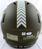 Ja'Marr Chase Signed Bengals Salute to Service F/S Speed Helmet - PSA *Orange