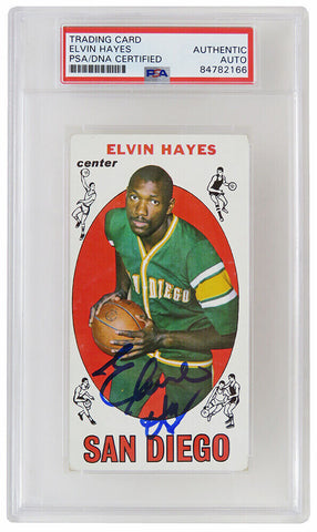 Elvin Hayes Signed 1969-1970 Topps Tall Boy Rookie Card #75 - (PSA Encapsulated)