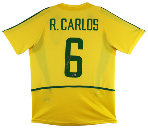 Brazil Roberto Carlos Authentic Signed Yellow Jersey Autographed BAS