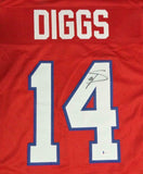 Stefon Diggs Autographed Red Pro Style Jersey - Beckett W *Black *4