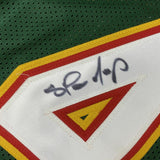 Autographed/Signed SHAWN KEMP Seattle Dark Green Basketball Jersey PSA/DNA COA