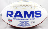 Eric Dickerson Autographed Los Angeles Rams Logo Football w/ HOF-Beckett W Holo
