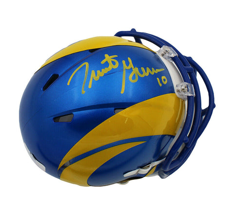 Trent Green Signed Los Angeles Rams Speed NFL Mini Helmet
