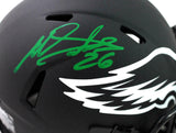 Miles Sanders Signed Philadelphia Eagles Eclipse Speed Mini Helmet - JSA W Auth
