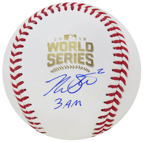 Tommy La Stella Signed Rawlings 2016 World Series MLB Baseball w/3 A.M. (SS COA)