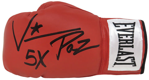 Vinny 'Paz' Pazienza Signed Everlast Red Boxing Glove w/5x - (SCHWARTZ COA)
