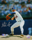 Nolan Ryan Autographed TX Rangers 8x10 Pitching Photo- AIV Holo/ Ryan Holo *Sil