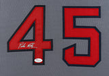 Pedro Martinez Signed Boston Red Sox 35 x 43 Framed Jersey (JSA COA) 3xCy Young