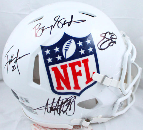 B.Sanders/Gore/Smith/Peterson Autographed NFL F/S Speed Authentic Helmet-BAWHolo