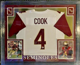 Dalvin Cook Signed Florida State Seminoles 35x43 Framed Jersey (JSA) Vikings R.B