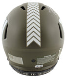 Michael Strahan "HOF 14" Signed Salute To Service F/S Speed Proline Helmet BAS W