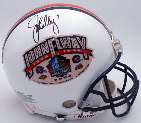 John Elway Auto Broncos Full Size Authentic HOF Logo Helmet Beckett BB79352