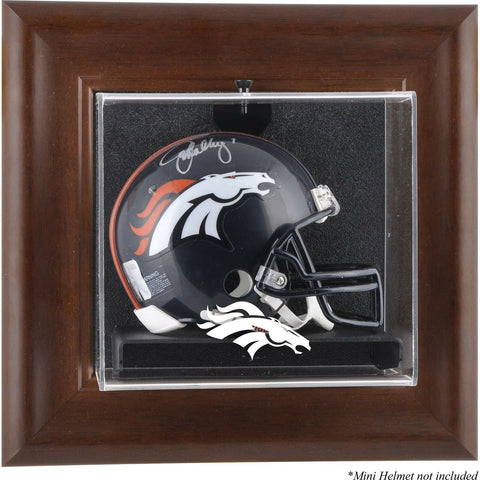 Broncos Brown Frame Mini Helmet Display Case - Fanatics