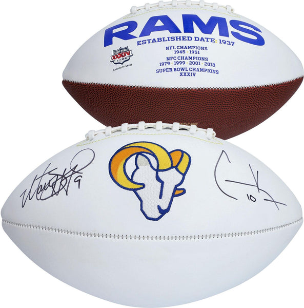 Matthew Stafford & Cooper Kupp Los Angeles Rams Autographed White Panel Football