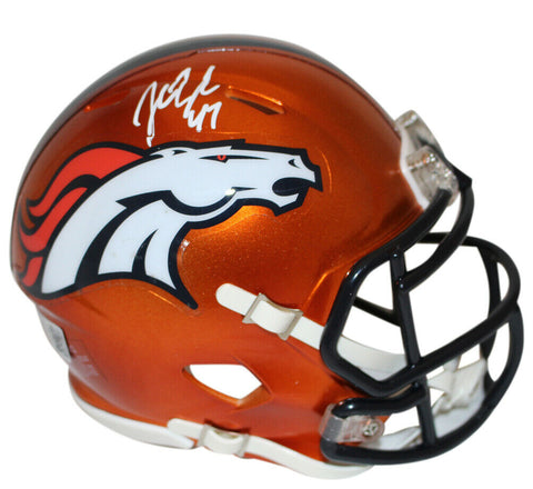 John Lynch Autographed/Signed Denver Broncos Flash Mini Helmet Beckett 34897