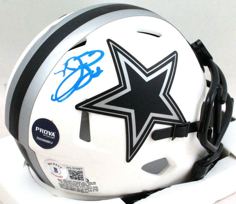 Emmitt Smith Autographed Cowboys Lunar Speed Mini Helmet *Back-Beckett W Holo