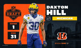 Daxton Hill Signed Bengal Mini Helmet (Beckett) Cincinnati's 2022 1st Round Pick