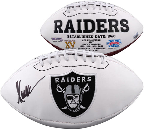 Marcus Allen NFL Oakland Raiders Autographed White Panel Football