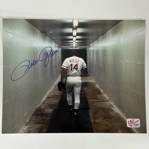 Autographed/Signed Pete Rose Cincinnati Red 8x10 Photo Athlete Hologram COA #4