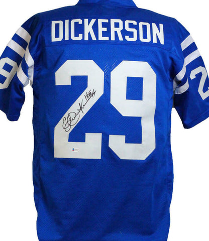 Eric Dickerson Signed Blue & White Pro Style Jersey w/ HOF- Beckett W *Black *2M