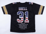 Donnie Shell Signed Pittsburgh Steelers Stat Jersey Inscribed "HOF 20" (JSA COA)