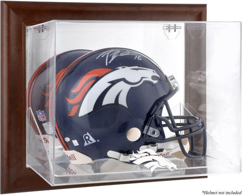 Broncos Brown Framed Wall-Mountable Logo Helmet Case - Fanatics