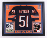 Dick Butkus Signed Bears 35x43 Custom Framed Jersey (JSA) 8x Pro Bowl /1965-1972