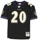 Framed Ed Reed Baltimore Ravens Autographed Black Mitchell & Ness Replica Jersey