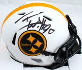 TJ Watt Autographed Pittsburgh Steelers Lunar Speed Mini Helmet-Beckett W Holo
