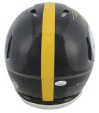 Steelers T.J. Watt "Mega Watt" Signed Proline Full Size Speed Helmet JSA Witness