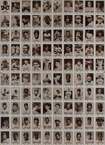 Dodgers 25x35 Dodgers Greats Uncut Smokey the Bear Trading Card Sheet Unsigned 3