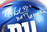 Michael Strahan Signed Giants F/S Speed Authentic Helmet w/HOF SB-Beckett W Holo