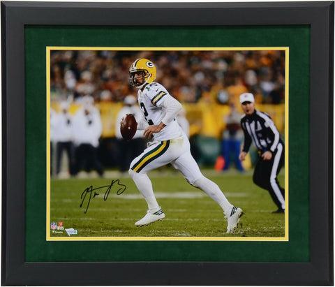 Aaron Rodgers Green Bay Packers Framed Signed 16" x 20" Color Rush Photo
