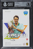 Roger Federer Authentic Signed 5x7 Promo Card Photo Autographed BAS Slabbed