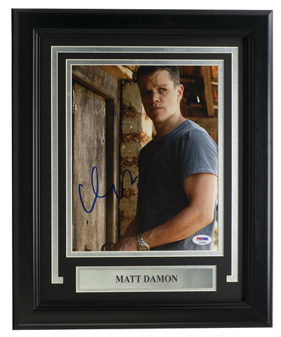 Matt Damon Signed Framed 8x10 Photo PSA/DNA AD83840