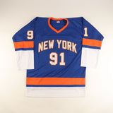 Butch Goring Signed New York Islanders Jersey (JSA COA) 4xStanley Cup Champion