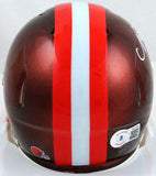 Nick Chubb Autographed Cleveland Browns Flash Speed Mini Helmet-Beckett W Holo