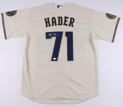 Josh Hader Signed Milwaukee Brewers Jersey (JSA) 4xAll Star Relief Pitcher
