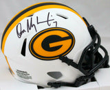 Don Majkowski Autographed Packers Lunar Speed Mini Helmet-Prova *Black