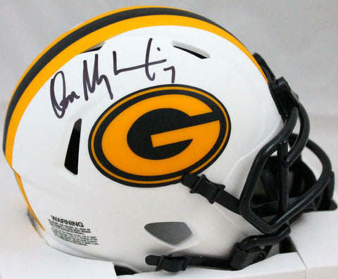 Don Majkowski Autographed Packers Lunar Speed Mini Helmet-Prova *Black