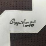 Autographed/Signed OZZIE NEWSOME HOF 99 Cleveland Brown Football Jersey JSA COA