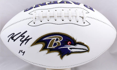 Kyle Hamilton Autographed Baltimore Ravens Logo Football- JSA W *Black