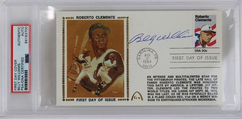 Billy Williams Signed Roberto Clemente First Day Cover Cachet Envelope (PSA/DNA)